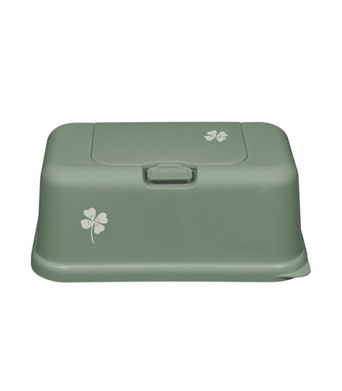 Caja de toallitas Funkybox color verde trebol