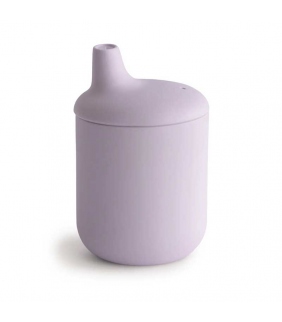 Taza didáctica silicona Solid Soft Lilac Mushie