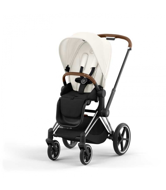 Cybex Priam chasis chrome Brown y color Off White