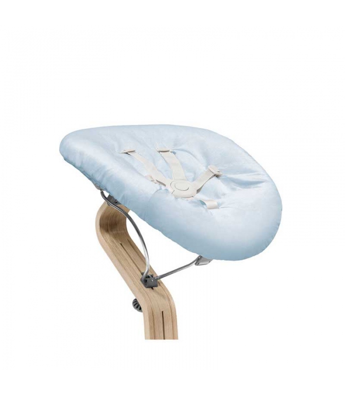 Newborn Set para silla Stokke Nomi color gris con textil azul/gris